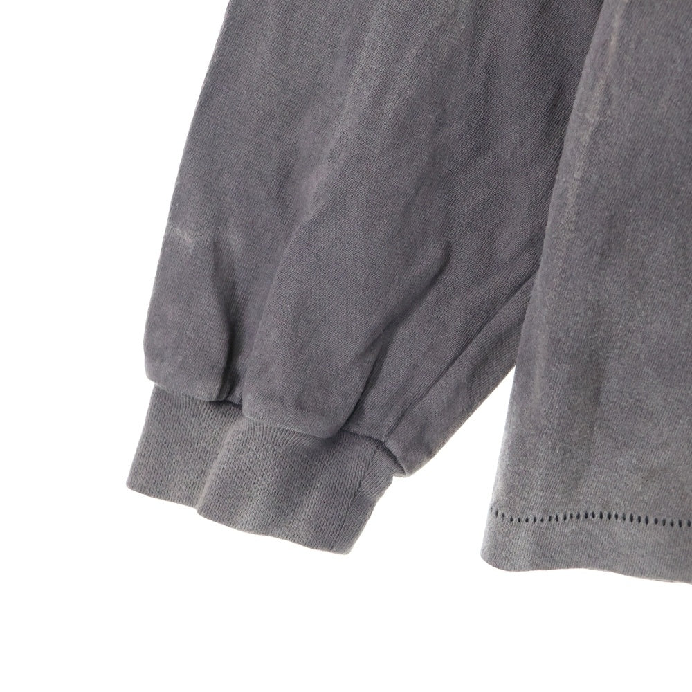 SAINT MICHAEL(セントマイケル) SM-A21-0000-025 AW21 LS TEE_SATAN ヴィンテージ加工ロングスリーブ 長袖Tシャツ カットソー グレー