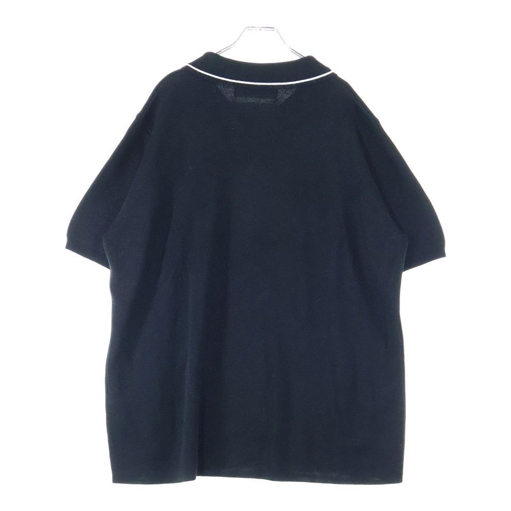DAIRIKU(ダイリク) Lame Soccer Uniform Knit Pullover 半袖ゲームニットシャツ ブラック 23AW K-9