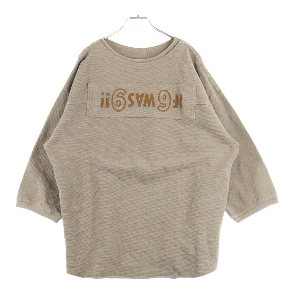 TENDERLOIN(テンダーロイン) MOSS STITCH NFL 鹿の子編み フットボール長袖シャツ ベージュ