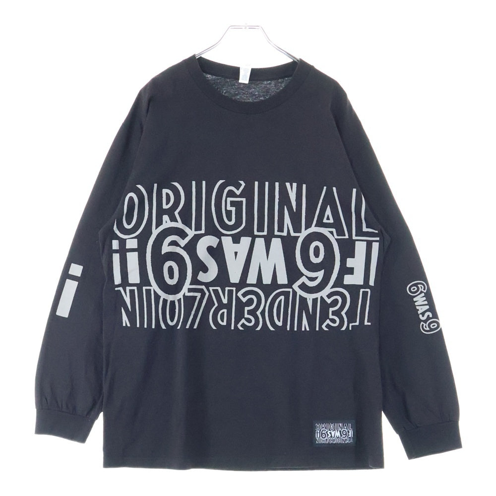 TENDERLOIN(テンダーロイン) 22SS 両面ロゴプリント クルーネック 長袖Tシャツ ブラック