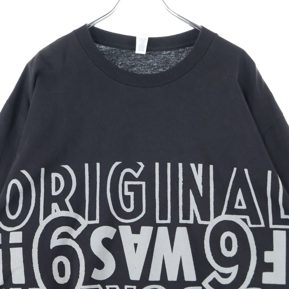 TENDERLOIN(テンダーロイン) 22SS 両面ロゴプリント クルーネック 長袖Tシャツ ブラック