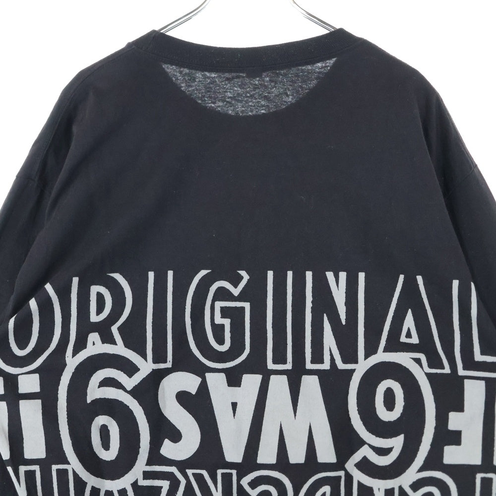 TENDERLOIN(テンダーロイン) 22SS 両面ロゴプリント クルーネック 長袖Tシャツ ブラック