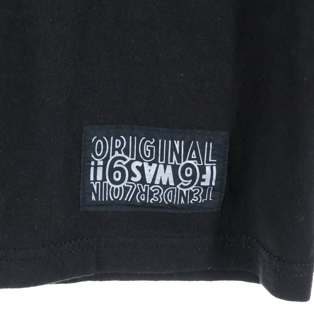 TENDERLOIN(テンダーロイン) 22SS 両面ロゴプリント クルーネック 長袖Tシャツ ブラック
