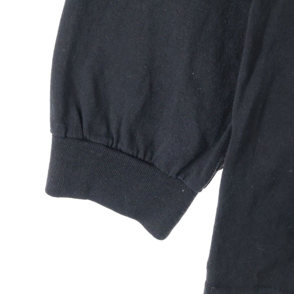TENDERLOIN(テンダーロイン) 22SS 両面ロゴプリント クルーネック 長袖Tシャツ ブラック