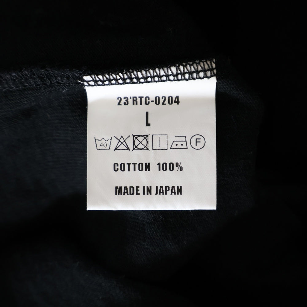 RATS(ラッツ) WAY OF LIFE BLACKANDYELLOW 両面プリント クルーネック 長袖Tシャツ ブラック