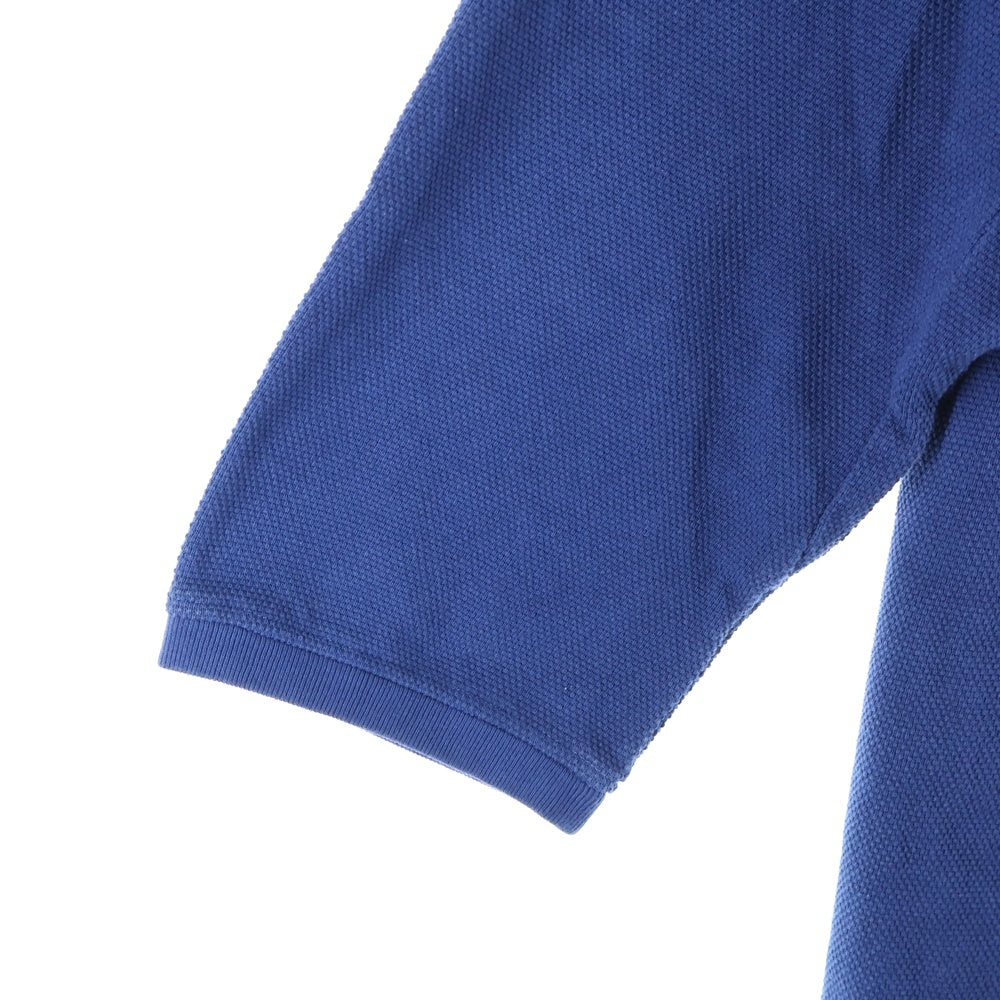TENDERLOIN(テンダーロイン) MOSS STITCH POLO コットン 半袖ポロシャツ ネイビー