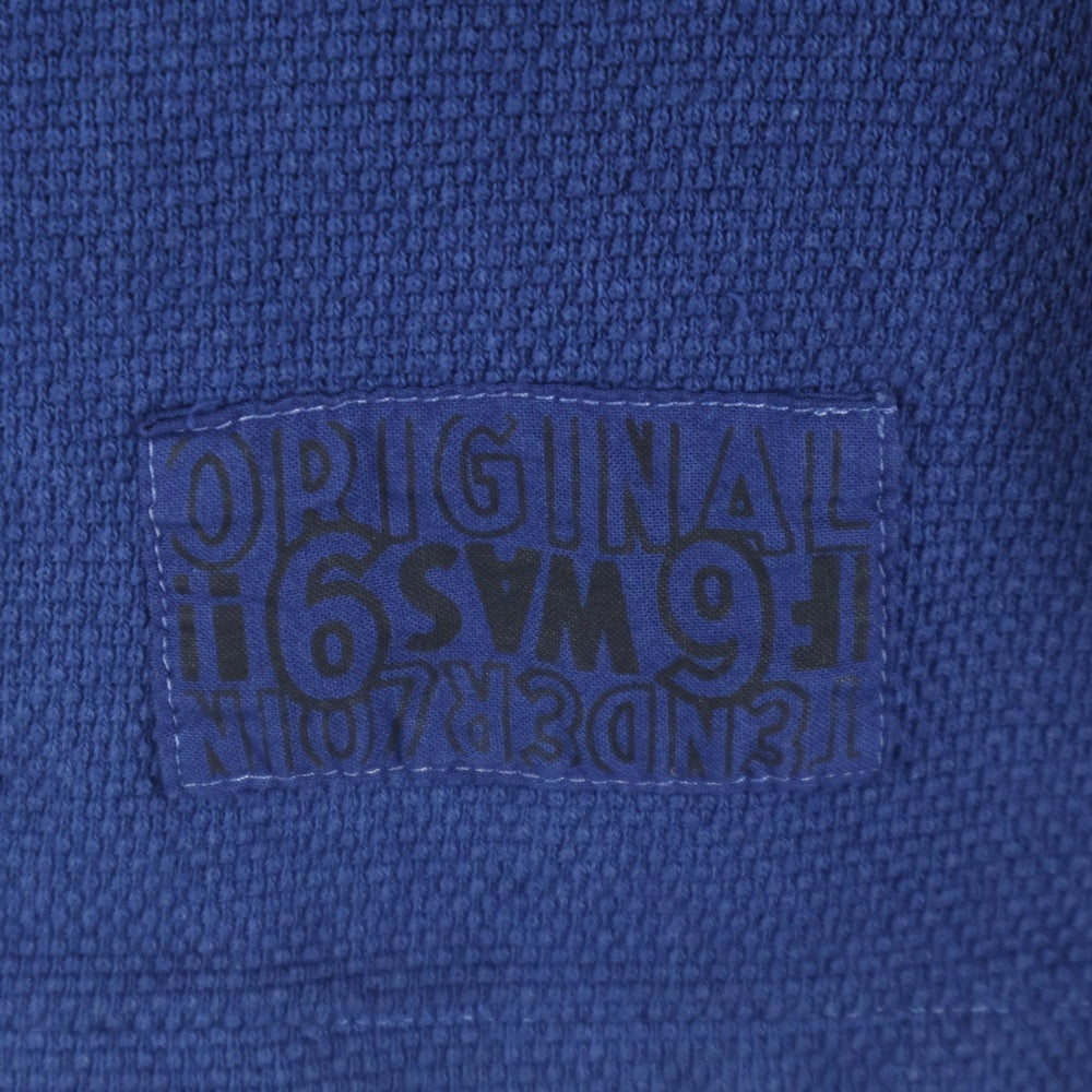 TENDERLOIN(テンダーロイン) MOSS STITCH POLO コットン 半袖ポロシャツ ネイビー