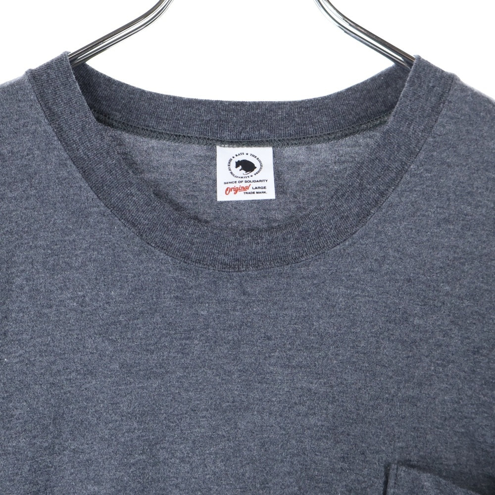 RATS(ラッツ) VARMINTS POCKET LS TEE バックプリント クルーネック 長袖Tシャツ グレー