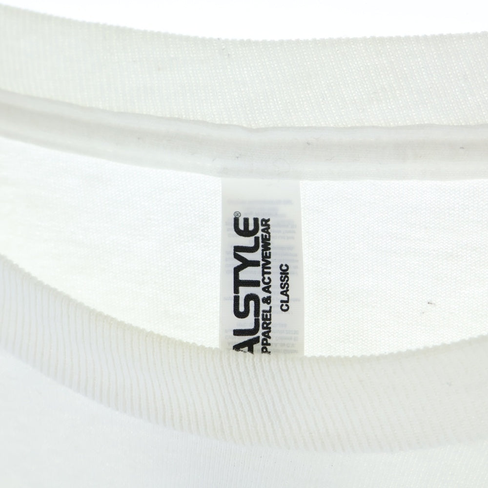 TENDERLOIN(テンダーロイン) 2D L/S TEE 両面プリント クルーネック 長袖Tシャツ ホワイト