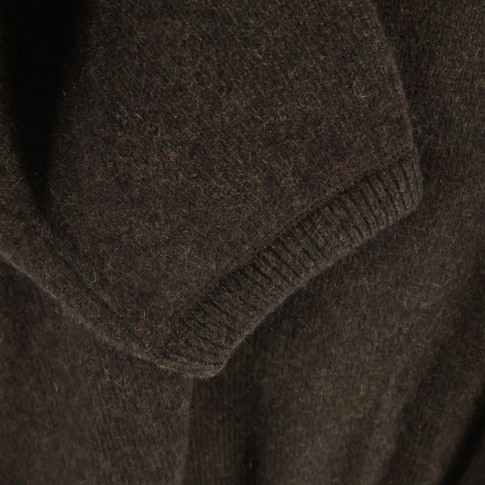 Kaval(カヴァル) Cashmere Sable Knit カシミヤ セーブル クルーネック ニット セーター ブラウン