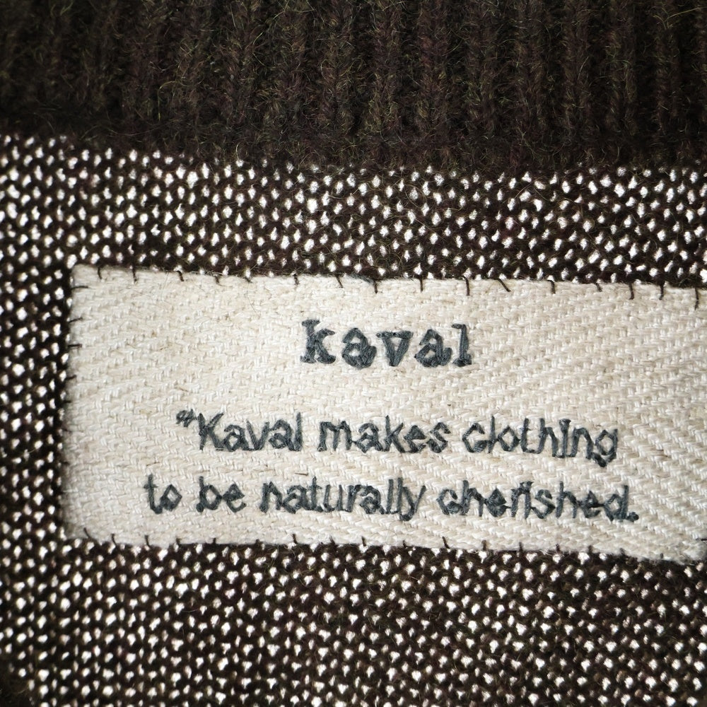 Kaval(カヴァル) Cashmere Sable Knit カシミヤ セーブル クルーネック ニット セーター ブラウン