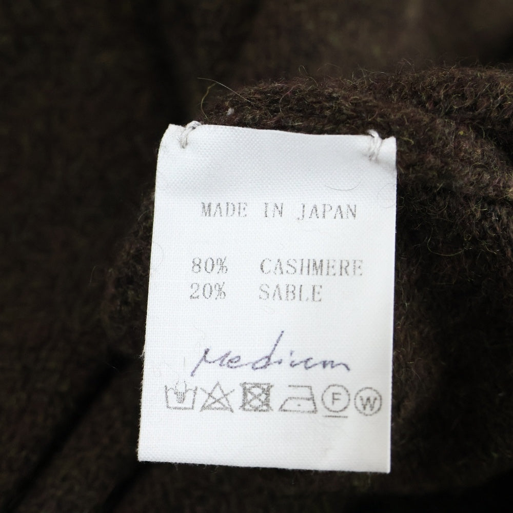 Kaval(カヴァル) Cashmere Sable Knit カシミヤ セーブル クルーネック ニット セーター ブラウン