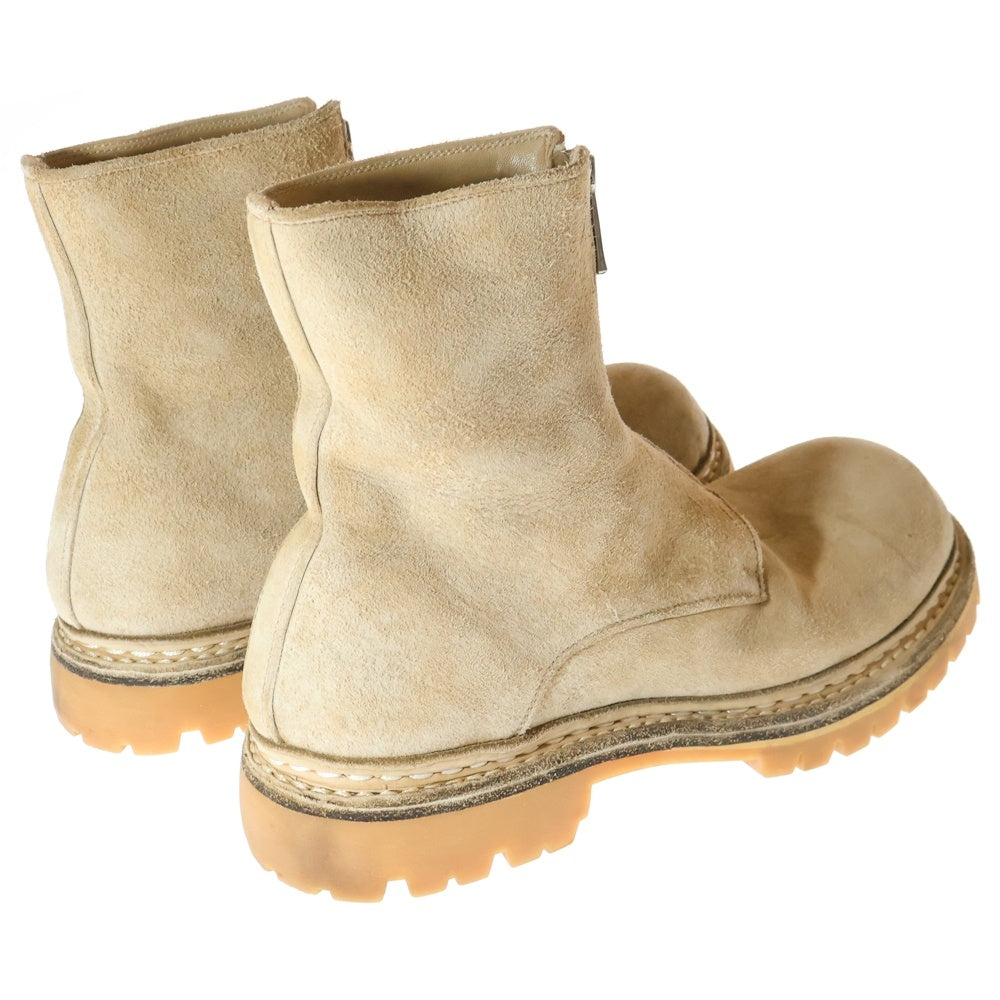 nonnative(ノンネイティブ) ×GUIDI CENTER ZIP BOOTS センタージップ レザー ブーツ ベージュ NN-F4052