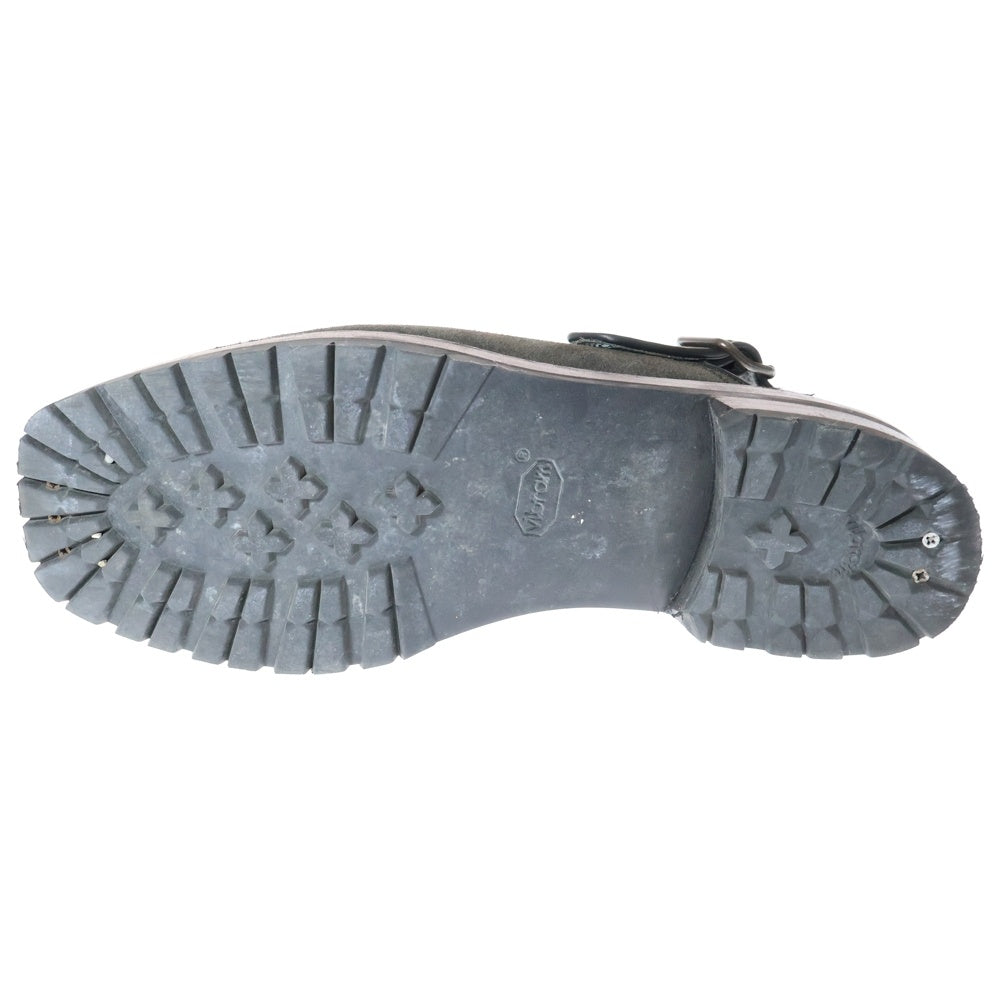 Giacometti(ジャコメッティ) スエード バックストラップ レザー スリッパ ブラック FG479.004