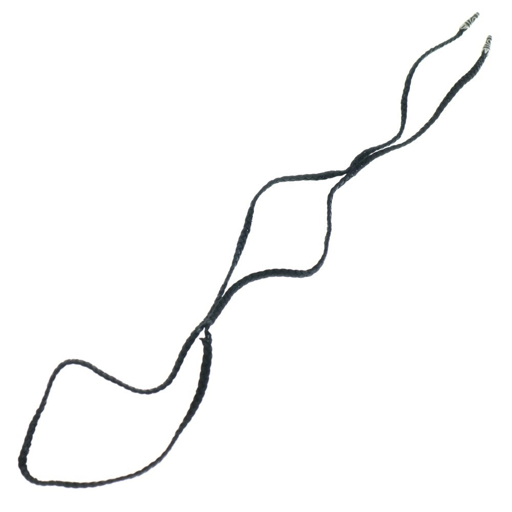 CHROME HEARTS(クロムハーツ) LEATHER BRAID スクロールレザーブレード ネックレス ブラック/シルバー