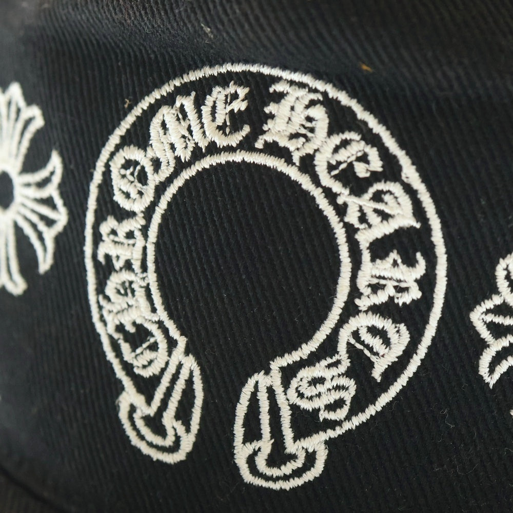 CHROME HEARTS(クロムハーツ) Horseshoe Cross Baseball Cap ホースシュー クロス刺繍 ベースボールキャップ ブラック