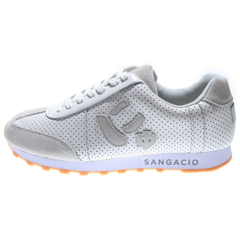 Sangacio(サンガッチョ) にゅ～ず MOM OFF WHITE パンチングレザー ローカットスニーカー US10/28.0cm オフホワイト