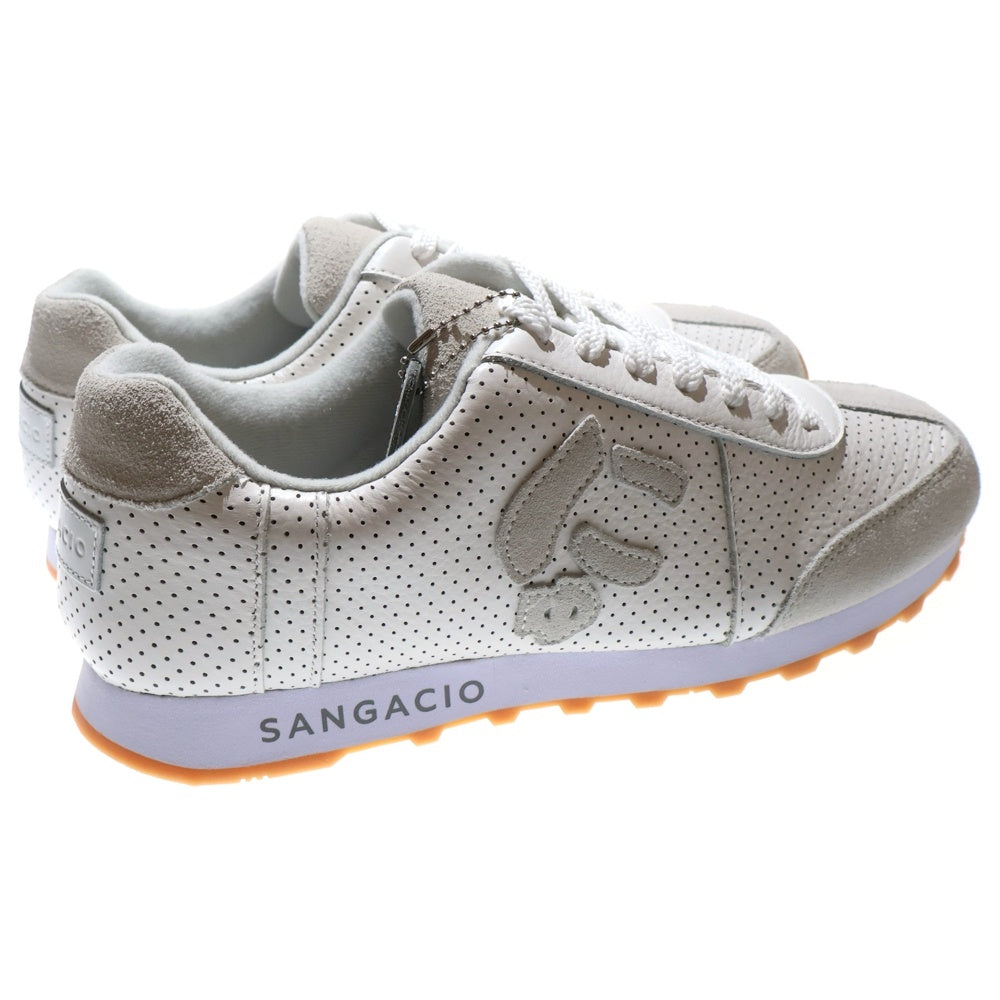 Sangacio(サンガッチョ) にゅ～ず MOM OFF WHITE パンチングレザー ローカットスニーカー US10/28.0cm オフホワイト
