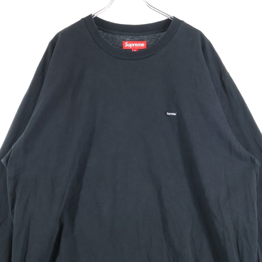 SUPREME(シュプリーム) 23AW Small Box L/S Tee スモールボックス ワッペンロゴ ロングスリーブ 長袖Tシャツ カットソー ブラック