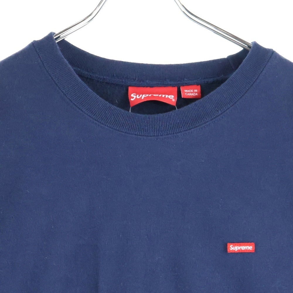 SUPREME(シュプリーム) Small Box Logo Sweatshirt スモールボックスロゴ クルーネック スウェットトレーナー ネイビー