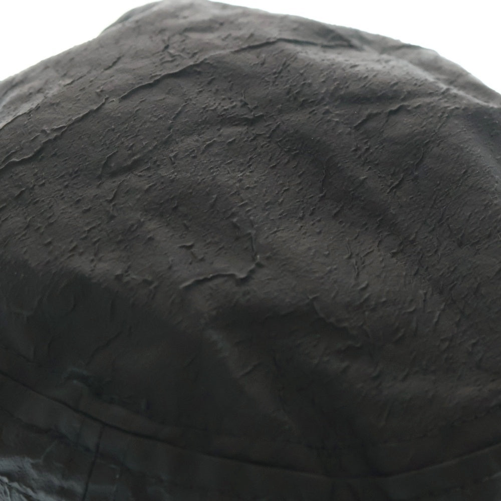 Rick Owens(リックオウエンス) ×Champion チャンピオン 刺繍ロゴ ナイロンバケットハット 帽子 ブラック CM01B5633-CHNY