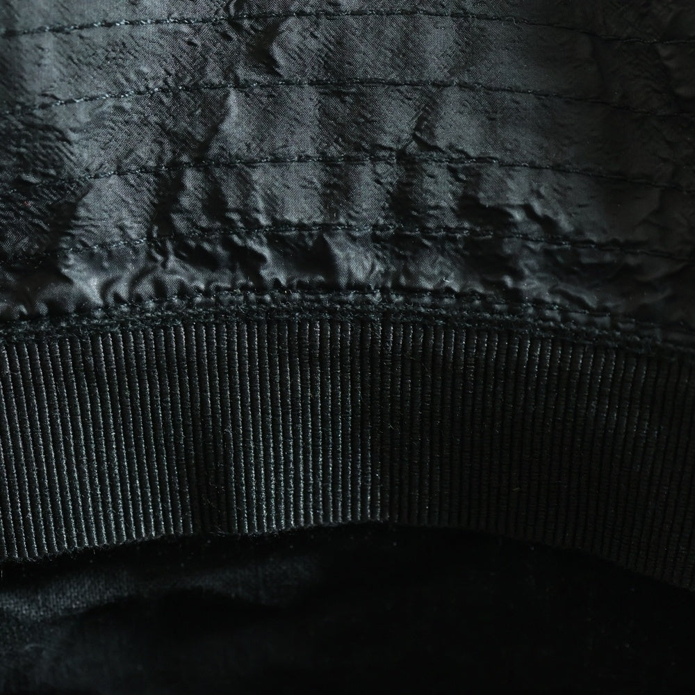 Rick Owens(リックオウエンス) ×Champion チャンピオン 刺繍ロゴ ナイロンバケットハット 帽子 ブラック CM01B5633-CHNY