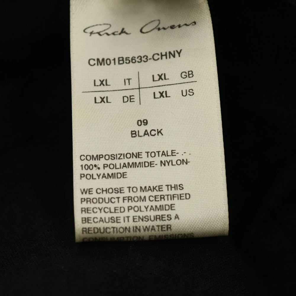 Rick Owens(リックオウエンス) ×Champion チャンピオン 刺繍ロゴ ナイロンバケットハット 帽子 ブラック CM01B5633-CHNY