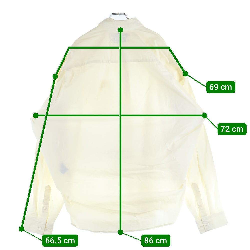 Z.VARGAS(ザックバルガス) コットン オーバーサイズ 長袖シャツ ホワイト