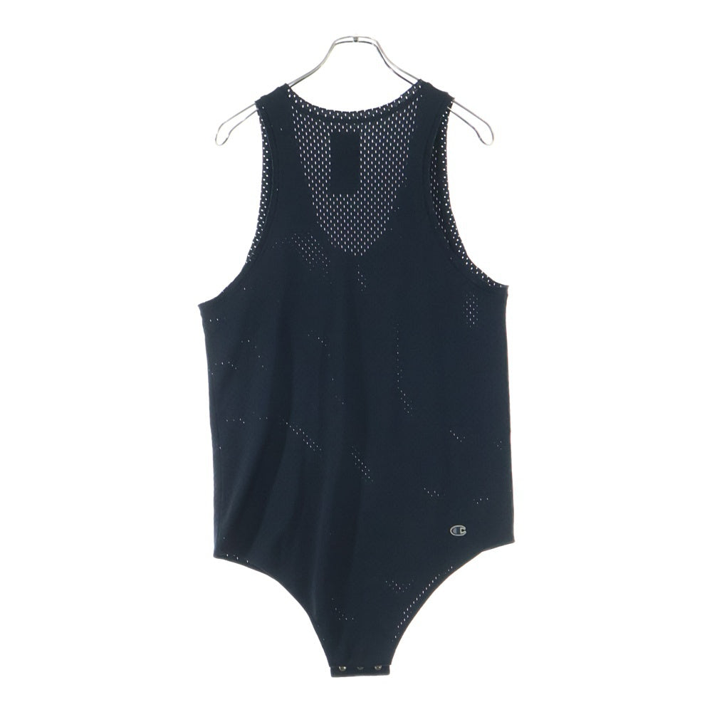 Rick Owens(リックオウエンス) ×CAHMPION チャンピオン ロゴ刺繍 メッシュタンクトップ ブラック CM21S0011-216765