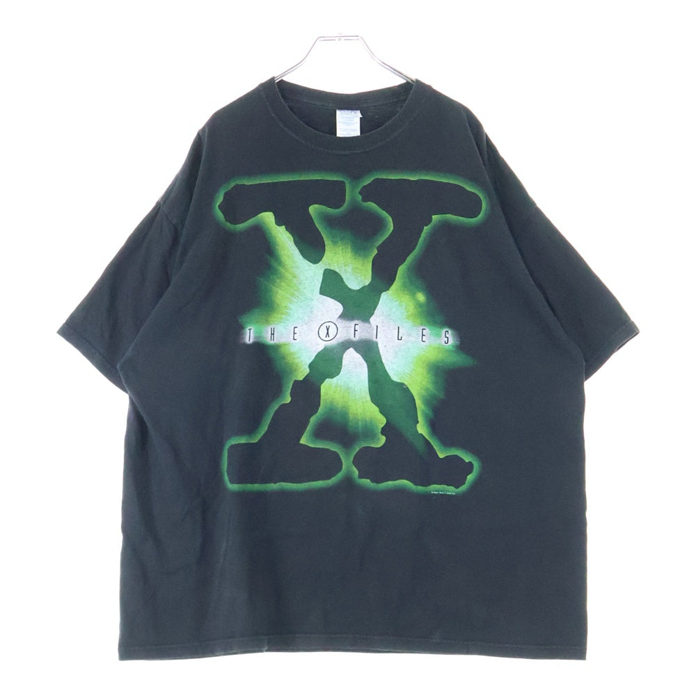 VINTAGE(ヴィンテージ) 00s X-FILES フロントプリント クルーネック 半袖Tシャツ ブラック