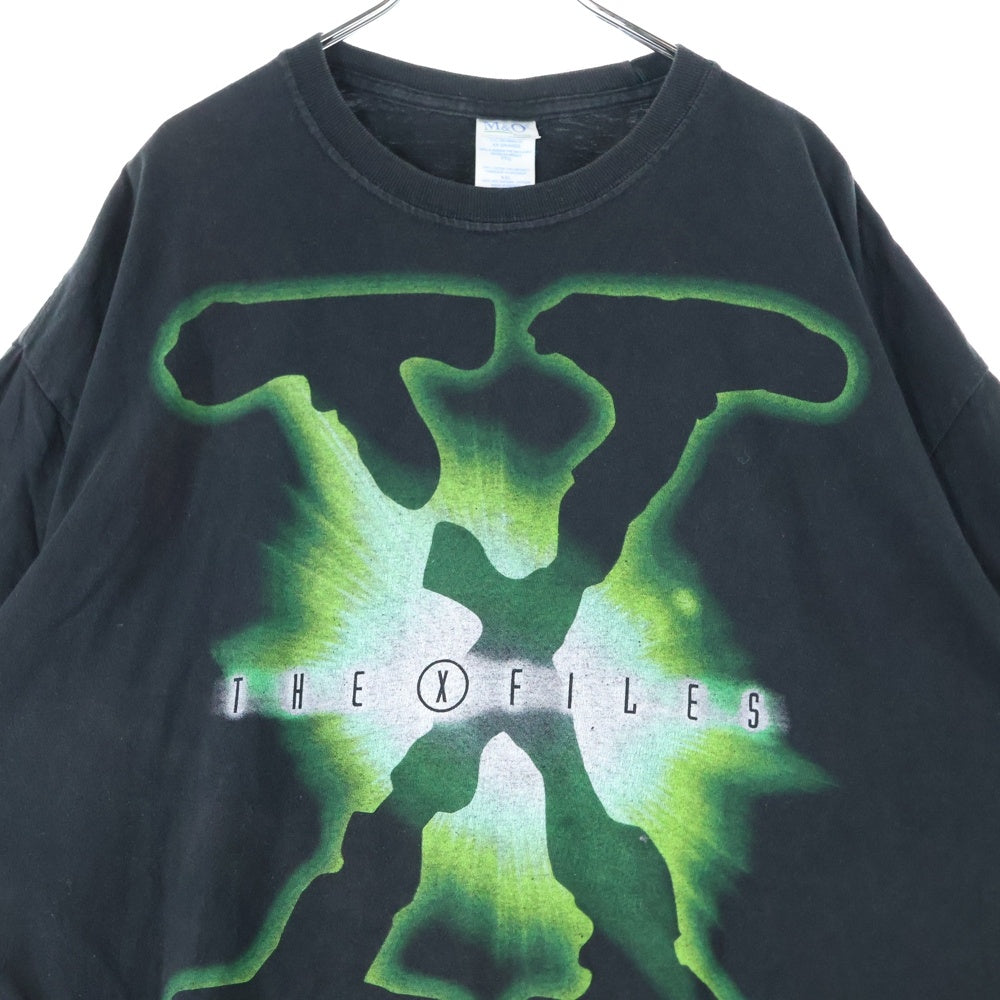 VINTAGE(ヴィンテージ) 00s X-FILES フロントプリント クルーネック 半袖Tシャツ ブラック