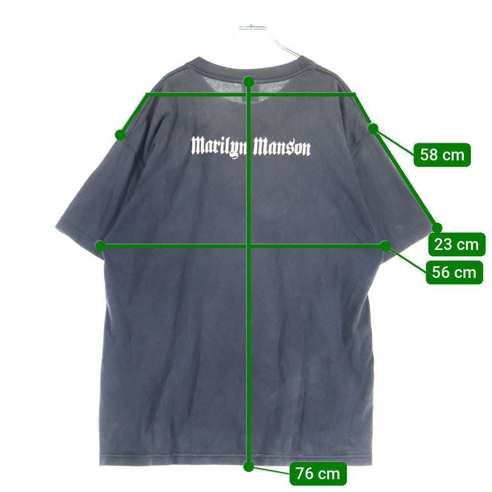 VINTAGE(ヴィンテージ) 90s VINTAGE Marilyn Manson got violence? Tee ALSTYLE マリリンマンソン ガットバイオレンスプリント半袖Tシャツ ブラック
