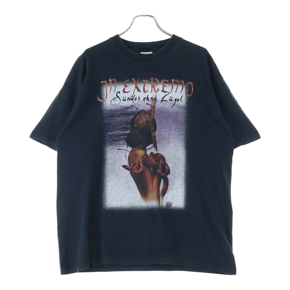 VINTAGE(ヴィンテージ) 00s In Extremo イン エクストレモ 両面プリント クルーネック 半袖Tシャツ ブラック