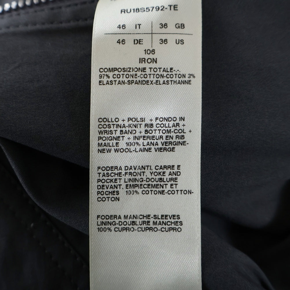 Rick Owens(リックオウエンス) 18SS RAGLAN BOMBER RU18S5792-TE ラグランボンバージャケット MA-1 ブルゾン グレー