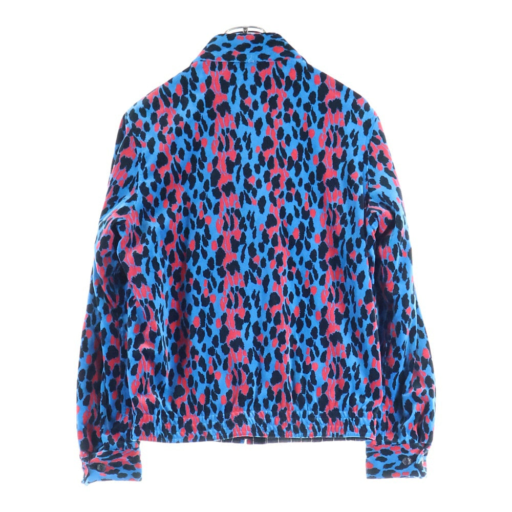 WACKO MARIA(ワコマリア) 13SS レオパード ブルゾン ジップアップジャケット ブルー/ブラック/レッド 13SS-VEL-04
