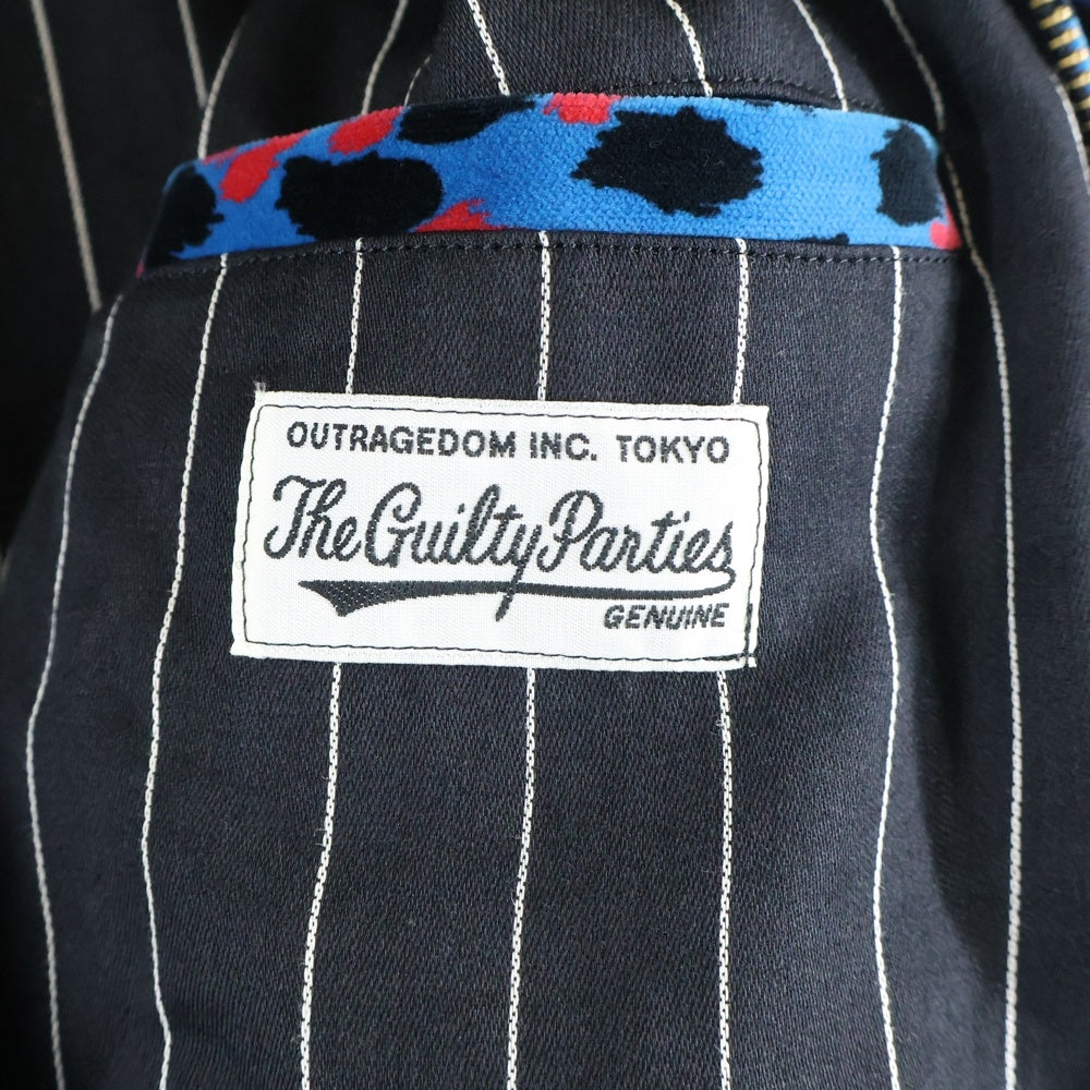 WACKO MARIA(ワコマリア) 13SS レオパード ブルゾン ジップアップジャケット ブルー/ブラック/レッド 13SS-VEL-04