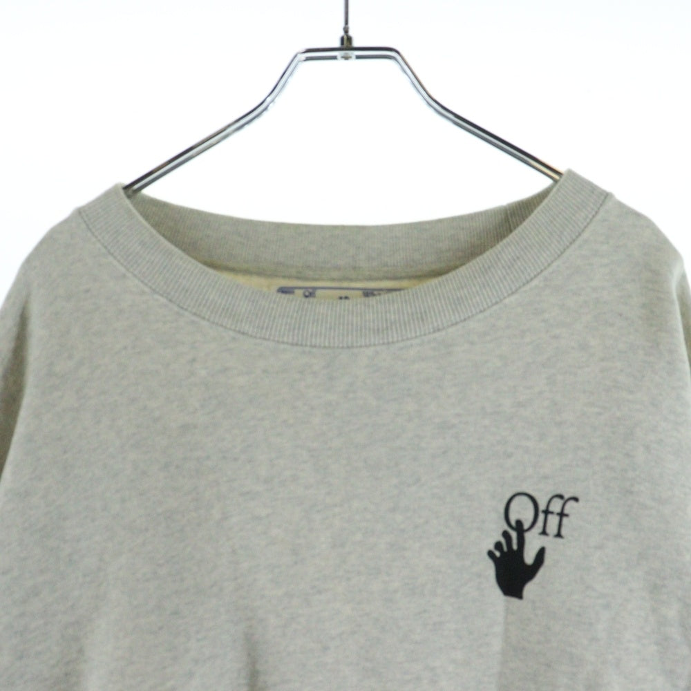 OFF-WHITE(オフホワイト) 20AW アローシェイクハンドプリント スウェット トレーナー OMBA035F20FLE003 グレー