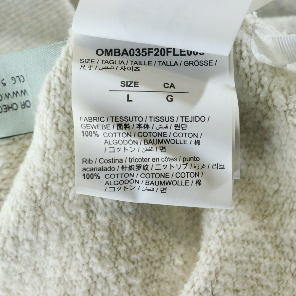 OFF-WHITE(オフホワイト) 20AW アローシェイクハンドプリント スウェット トレーナー OMBA035F20FLE003 グレー