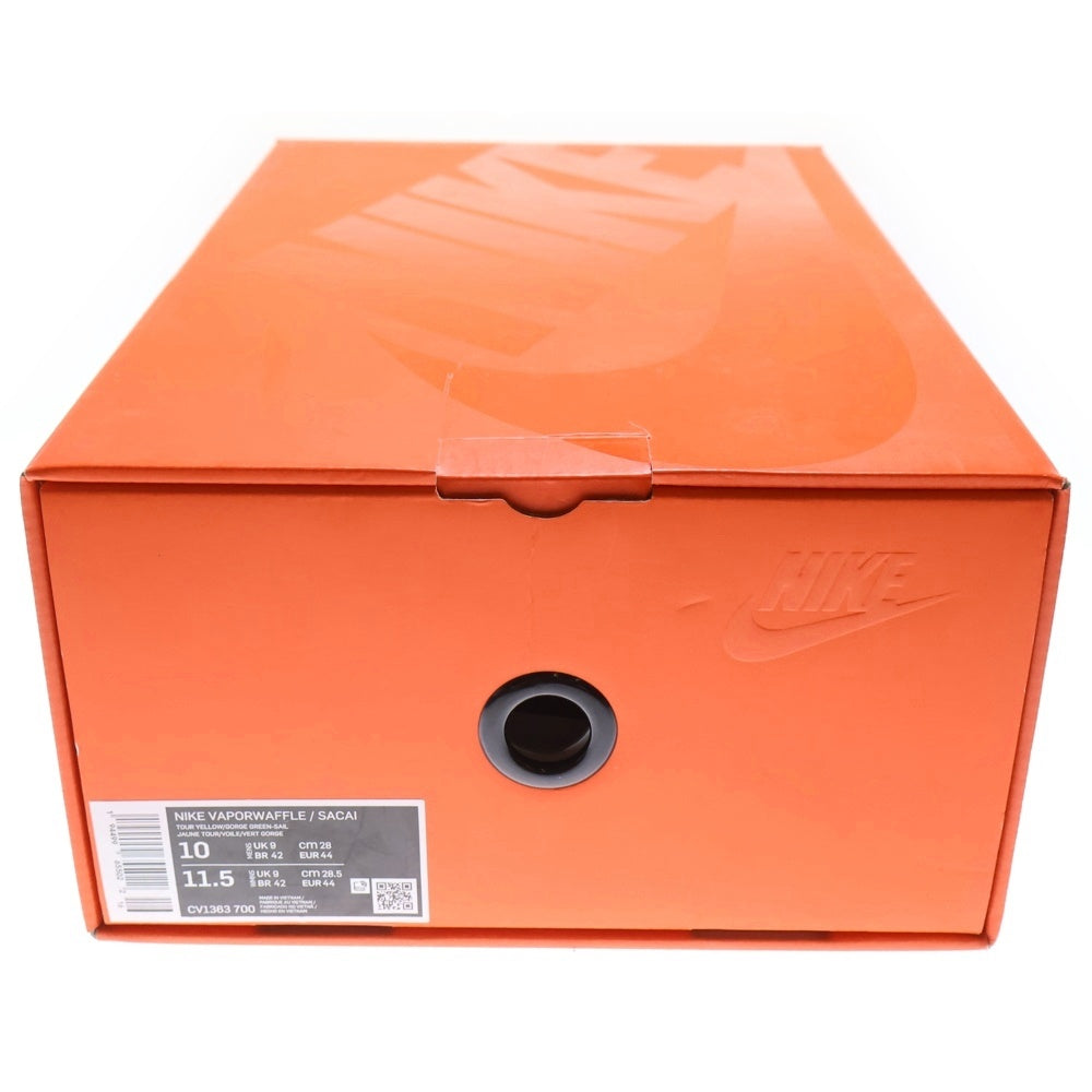NIKE(ナイキ) ×sacai VAPOR WAFFLE CV1363-700 サカイ ヴェイパーワッフル ローカットスニーカー イエロー/グリーン US10/28cm