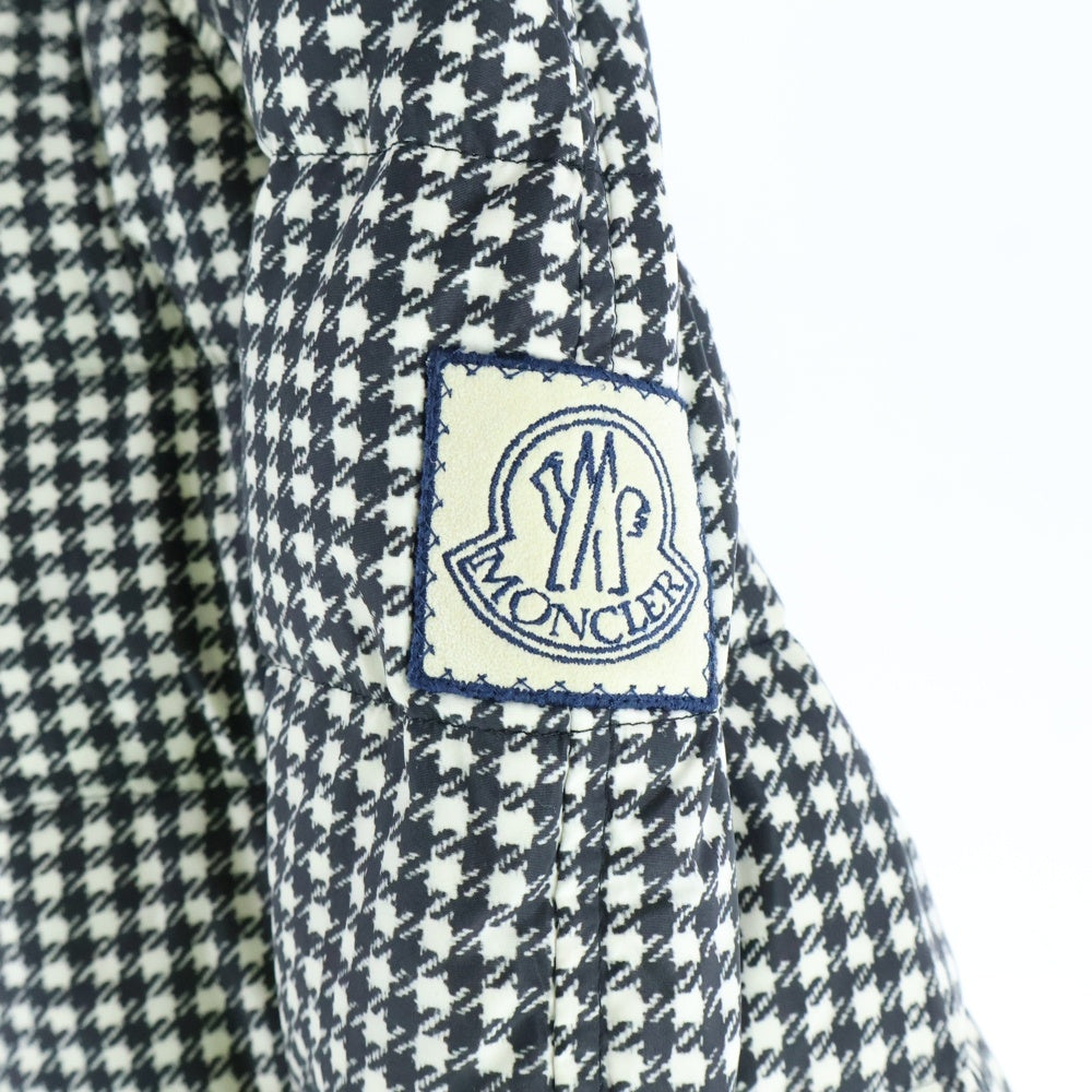 MONCLER(モンクレール) GAMME BLEU CAPPOTTO Houndstooth 千鳥格子 カッポット ダウンコート ホワイト 12393170031