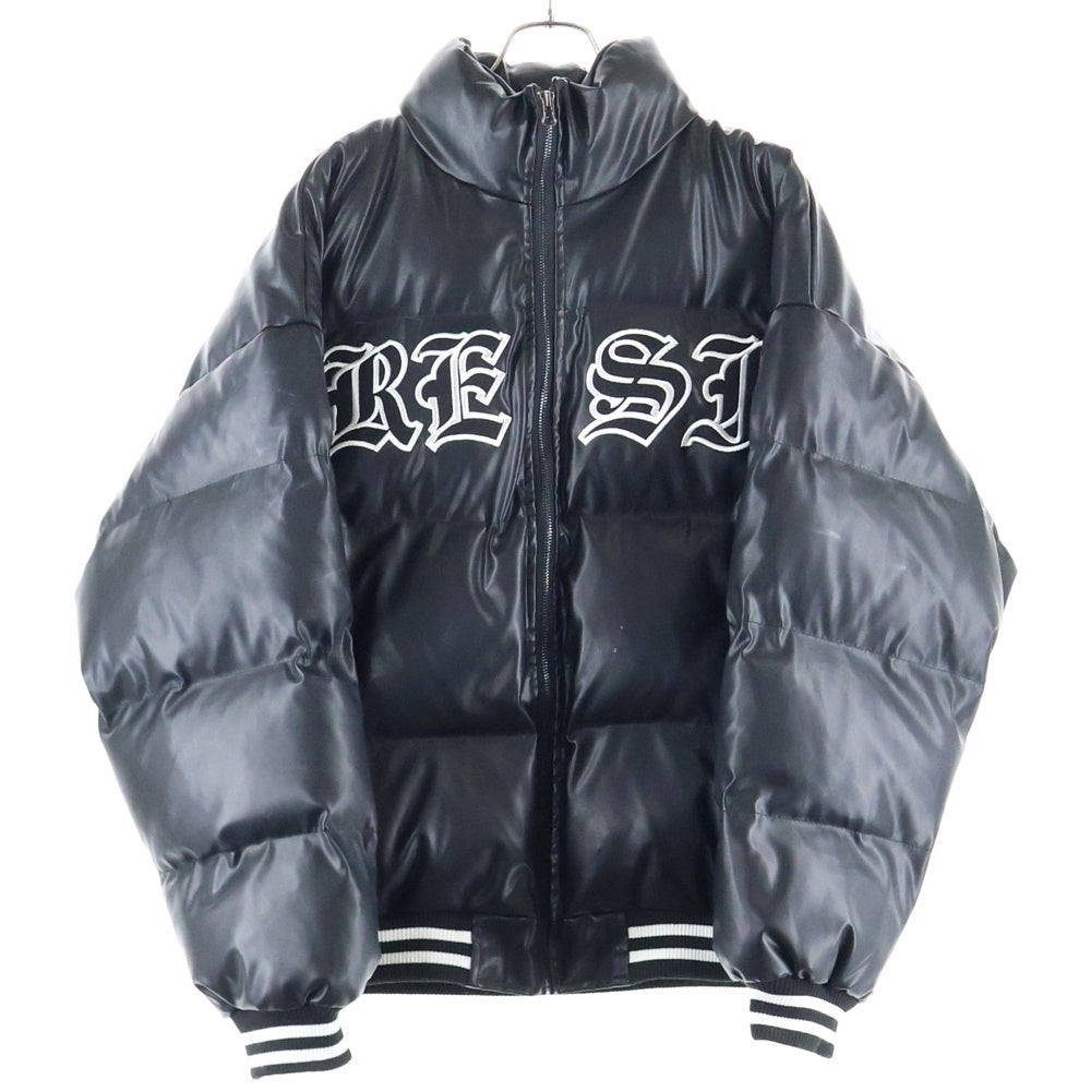 NO BRAND(ノーブランド) WOSS world of street style 中綿 アウター ジャケット フェイクレザー ブラック