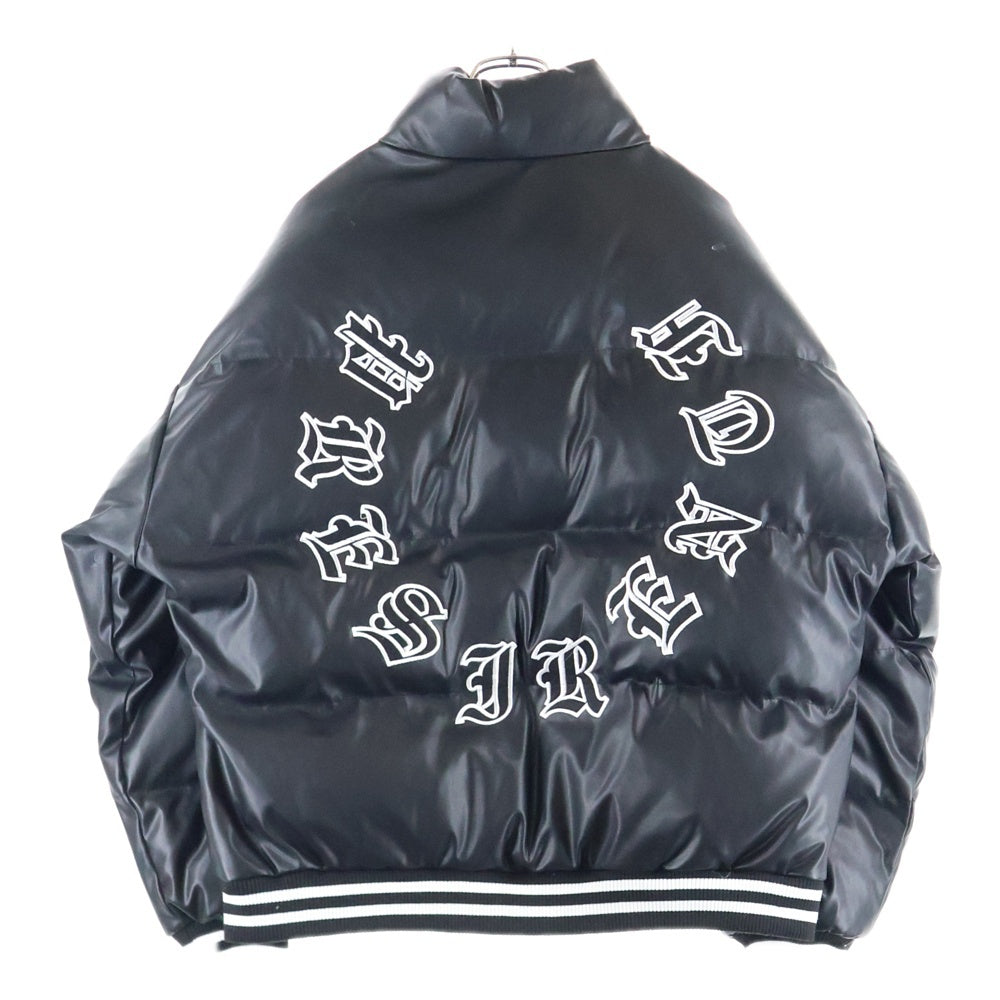 NO BRAND(ノーブランド) WOSS world of street style 中綿 アウター ジャケット フェイクレザー ブラック