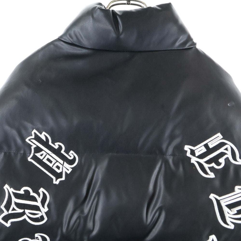 NO BRAND(ノーブランド) WOSS world of street style 中綿 アウター ジャケット フェイクレザー ブラック