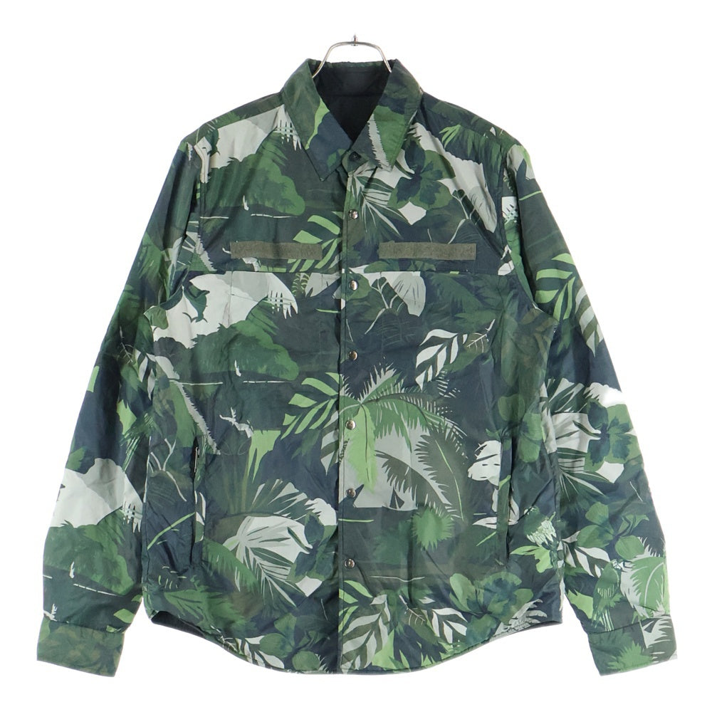 VALENTINO(ヴァレンティノ) FOREST 総柄 ナイロン リバーシブルジャケット グリーン