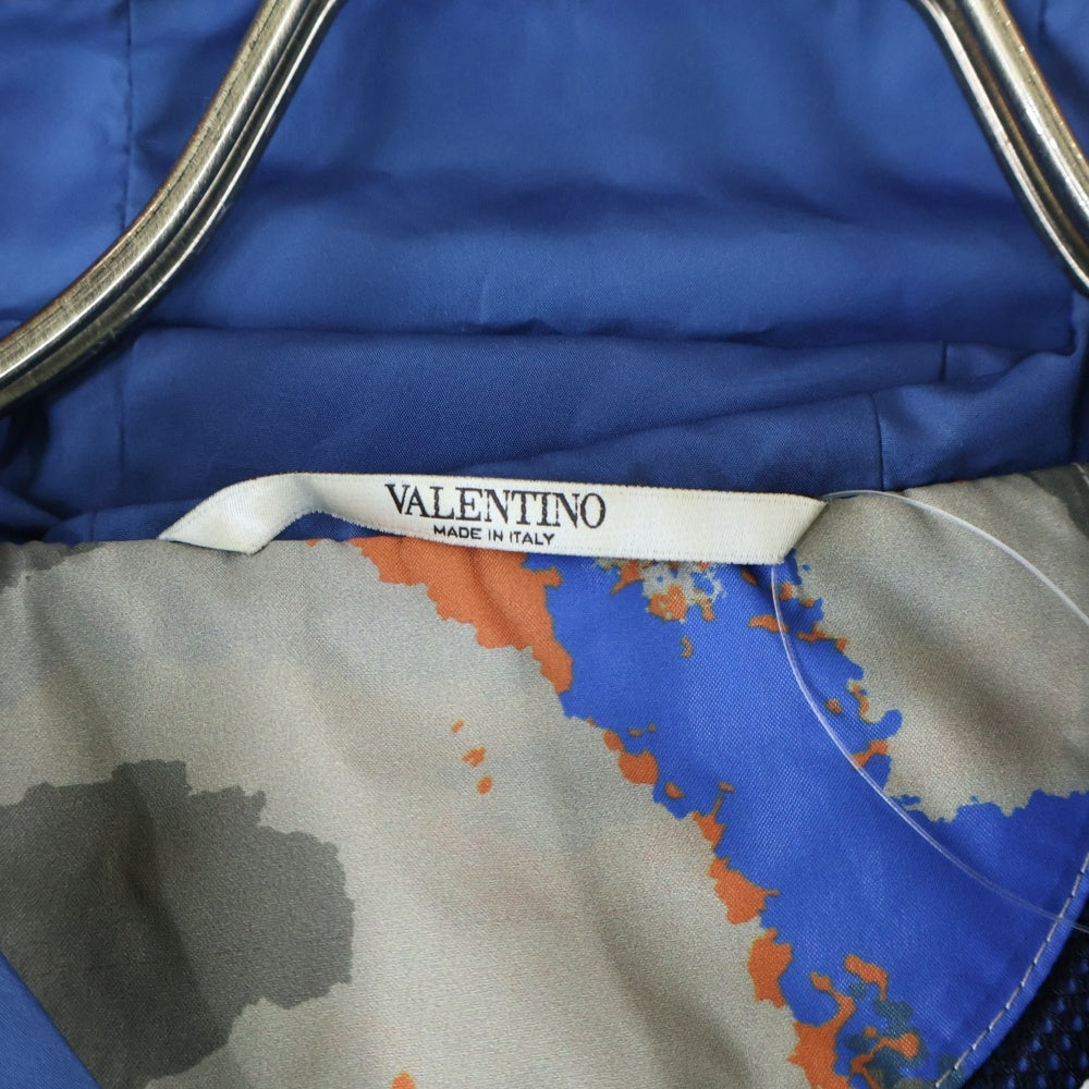 VALENTINO(ヴァレンティノ) ペイント総柄 フード付き ナイロンジャケット マルチカラー