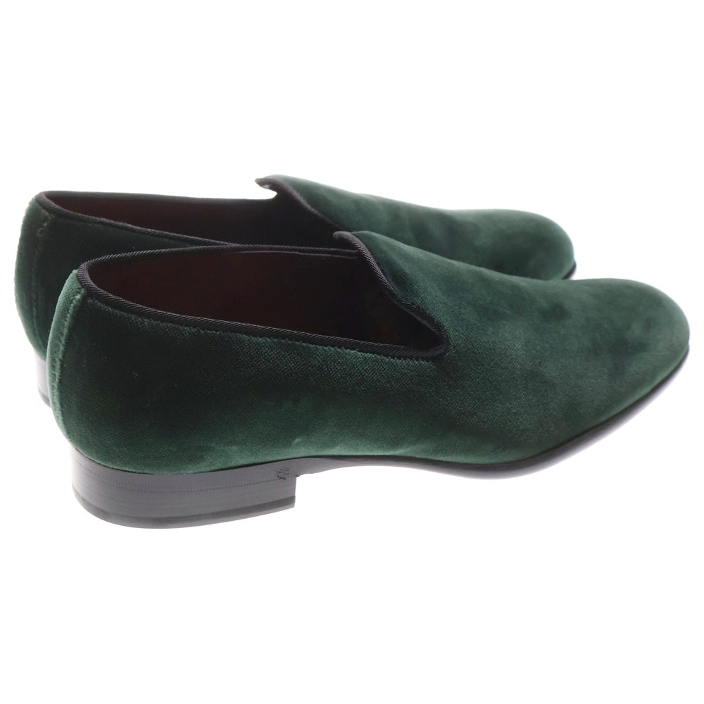 DOLCE & GABBANA(ドルチェアンドガッバーナ) ベルベット調 ラウンドトゥ スリッポン グリーン