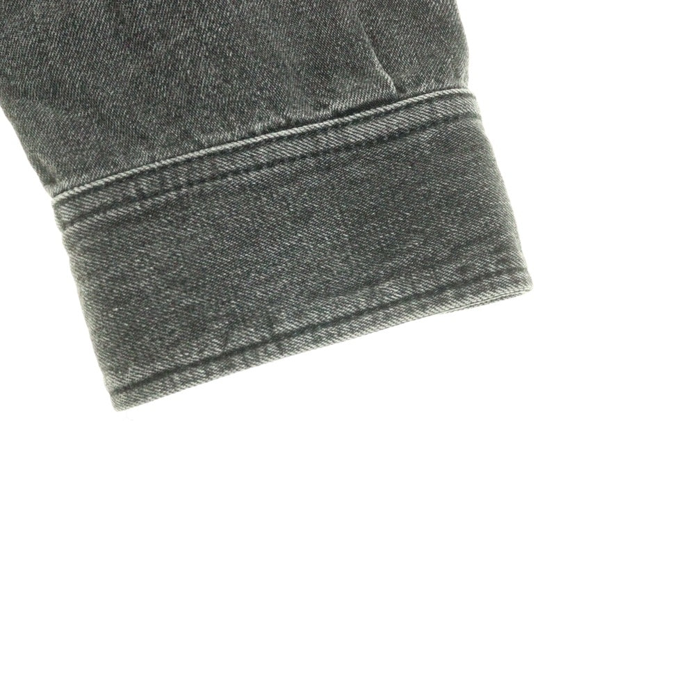 BALENCIAGA(バレンシアガ) バックロゴプリント デニムウエスタンシャツ グレー 571365 TBP19