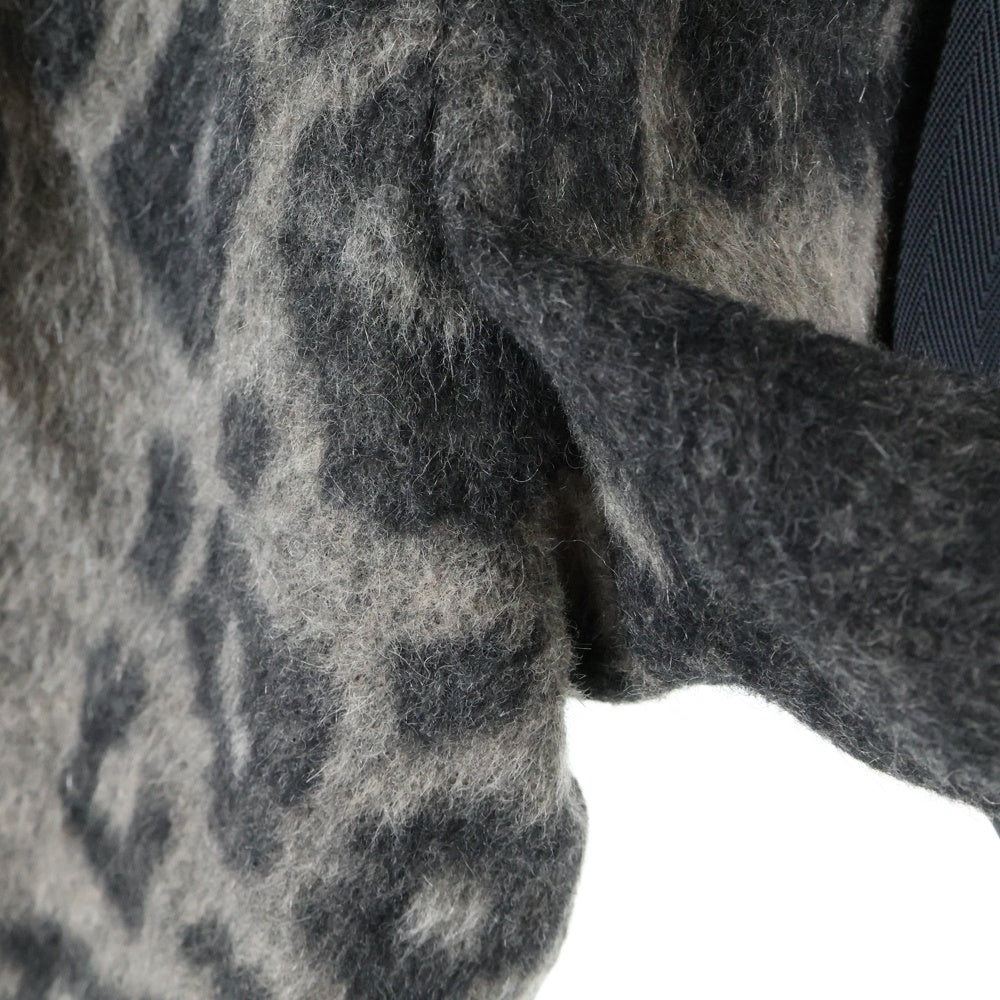 Y-3(ワイスリー) M LEO FLEECE FOOTBALL SHORTS レオ フリース フットボールショーツ モヘア ウエストベルト ヒョウ柄 ハーフパンツ ブラック 2JO001