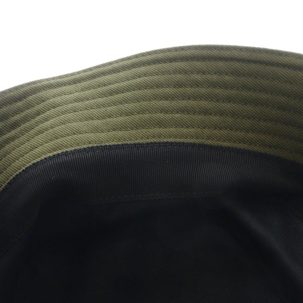 PRADA(プラダ) フロントロゴ刺繍 バケットハット カーキ