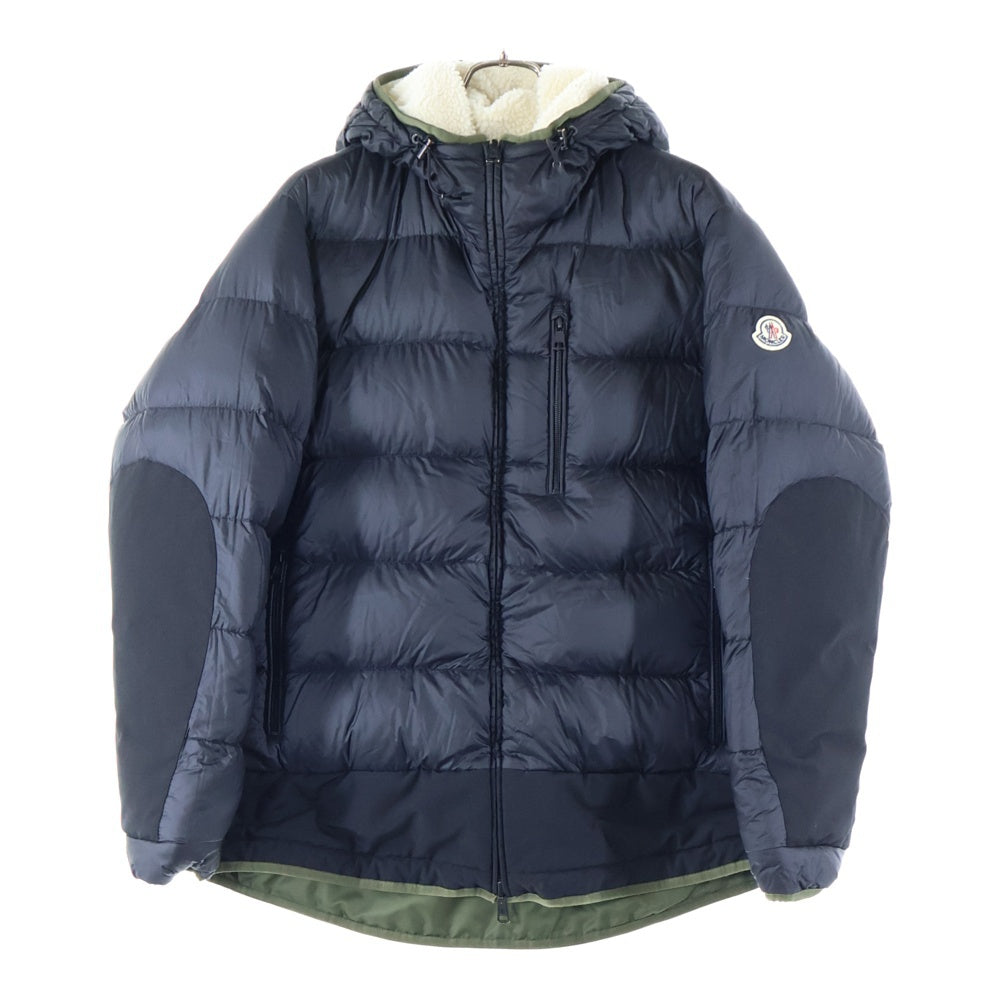 MONCLER(モンクレール) 21aw Goustan MCGOUSTAN リバーシブル ダウンジャケット ナイロン ボア G20911A00048 ホワイト ブラック